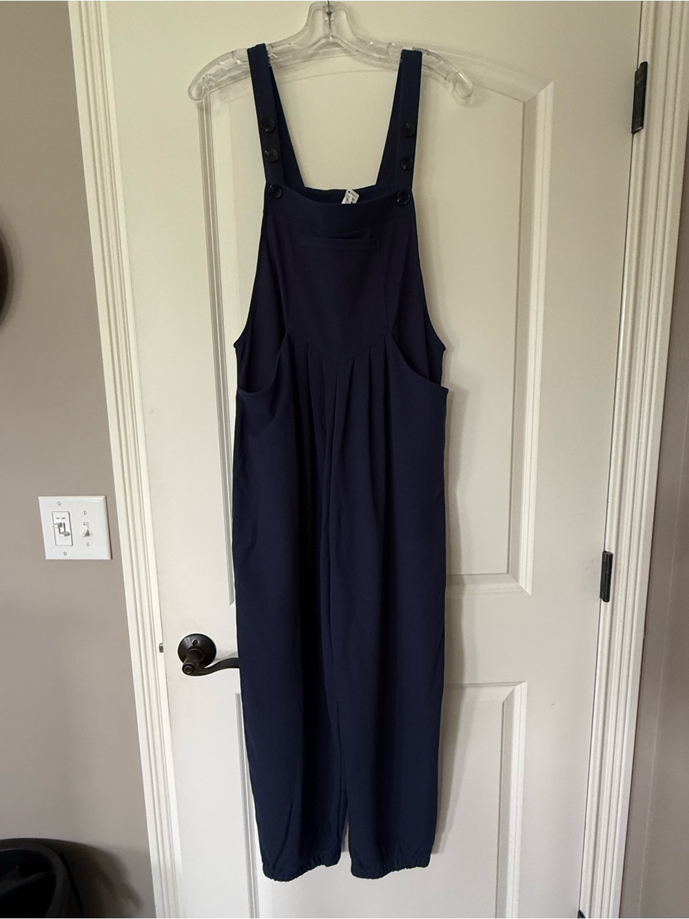 HALARA Navy Blue Midi Overall jumper